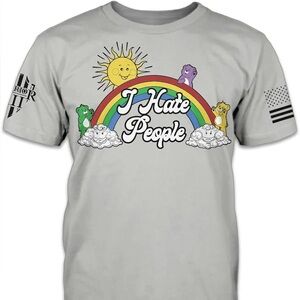 Warrior 12 I Hate People Shirt size small